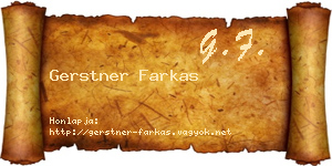 Gerstner Farkas névjegykártya